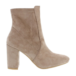 Ankle Heel Bootie (TAUPE)