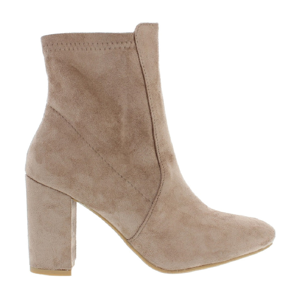 Ankle Heel Bootie (TAUPE)