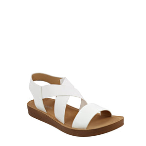 Elastic Strap Comfy Sandal (WHITE)