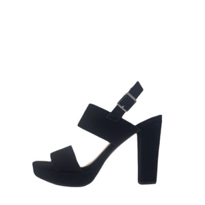 Sling Back Platform Heel Sandal (BLACK)