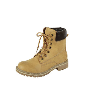 Lace Up Short Boot (CAMEL)