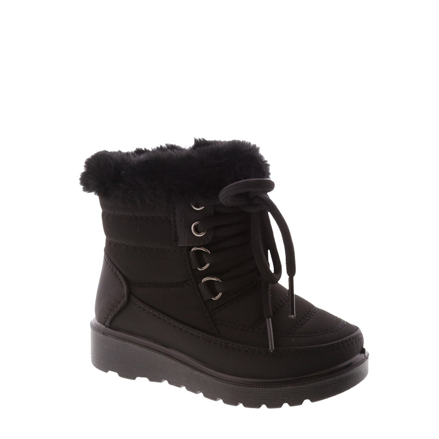 Lace-Up Toddler Snow Boot (BLACK)