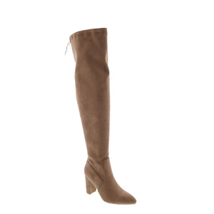 Suede OTK Pointed Toe Boot(TAUPE)