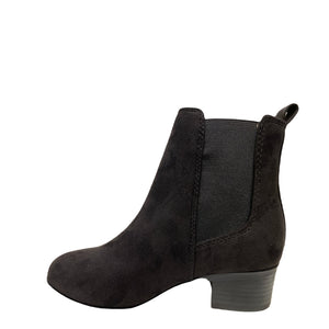 Suede Ankle Chelsea Bootie (BLACK)