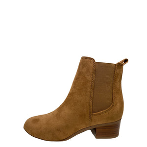 Suede Ankle Chelsea Bootie (COFFEE)