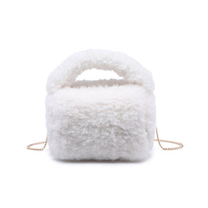 Chained Faux Fur Bag (OFF WHITE)