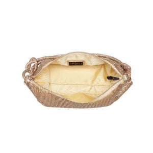 Knotted Rhinestone Shoulder Bag (GOLD)