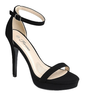 Slim Heel Dress Sandal (BLACK)