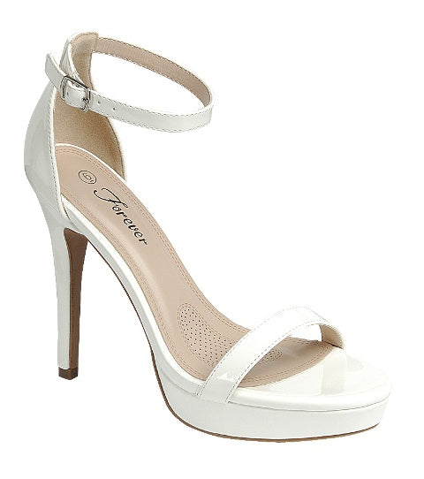 Slim Heel Dress Sandal (WHITE)